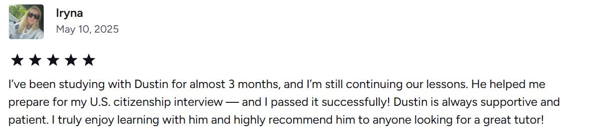 Student testimonial