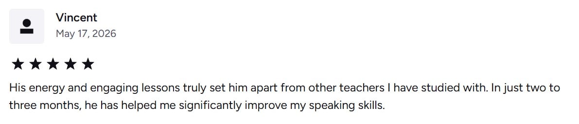 Student testimonial